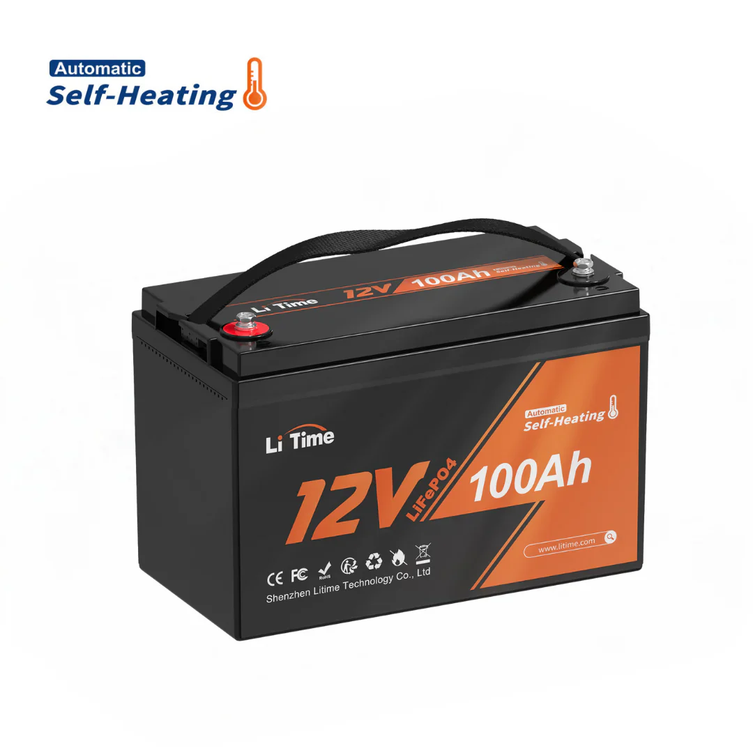 LiTime 12V 100Ah auto-chauffante batterie lithium basse température hivernage
